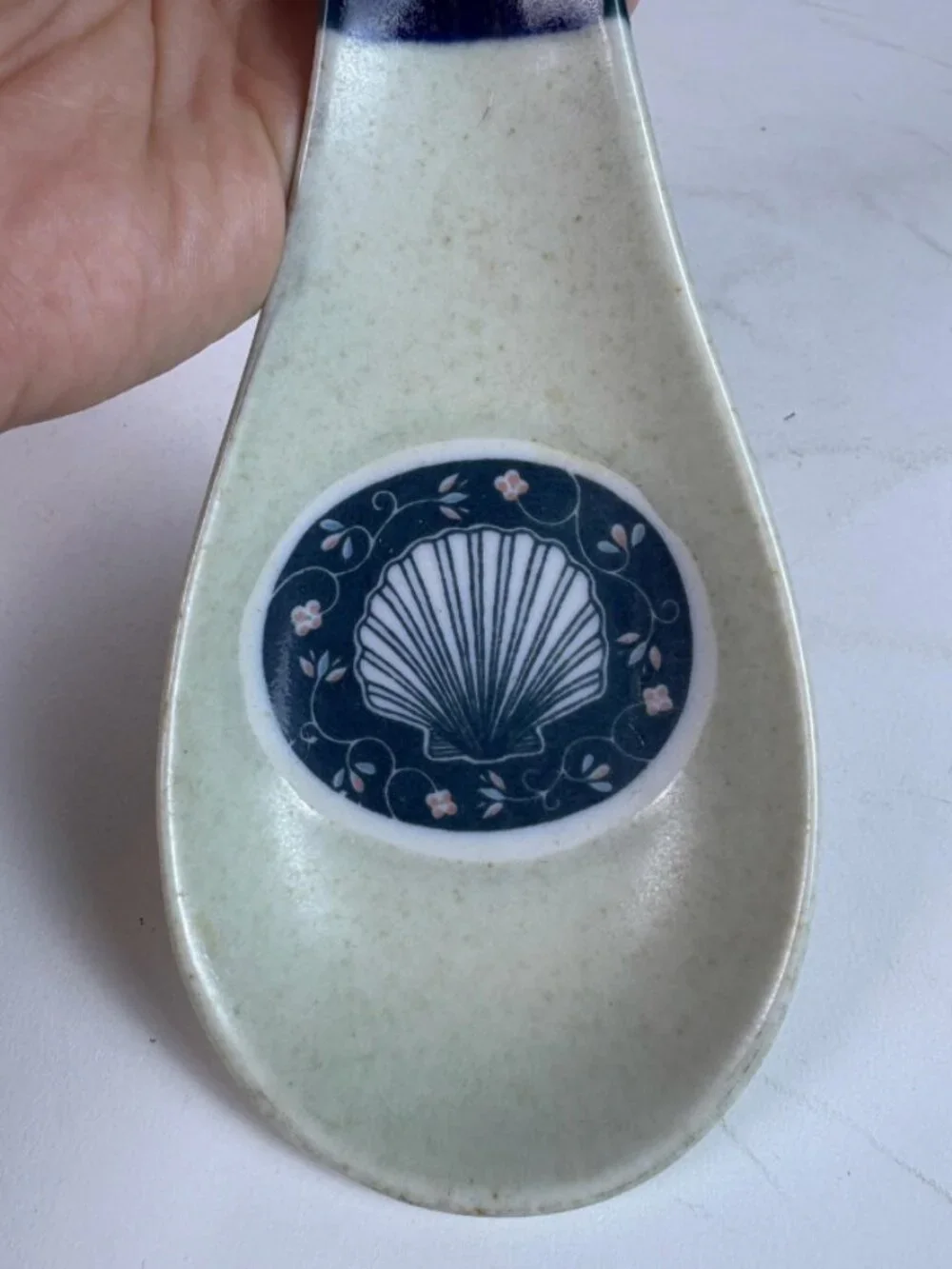 Vintage Otagiri Sea Shell Ocean Stoneware Spoon Rest – Coastal Nautical Kitchen